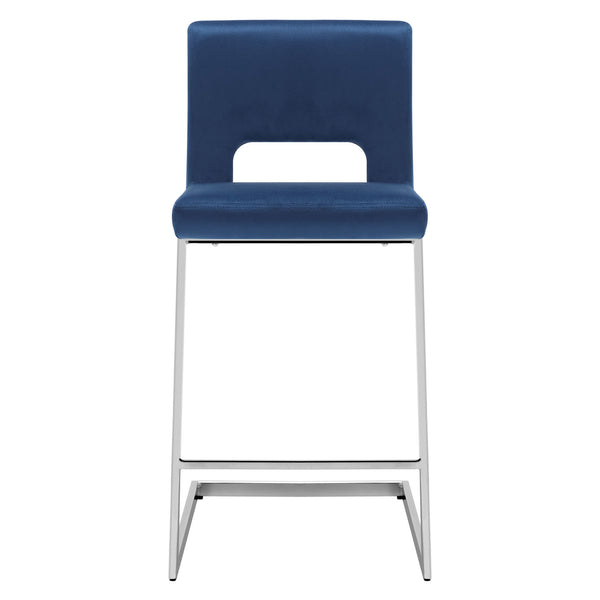 Verdot Counter Stool in Ink Xara Velvet