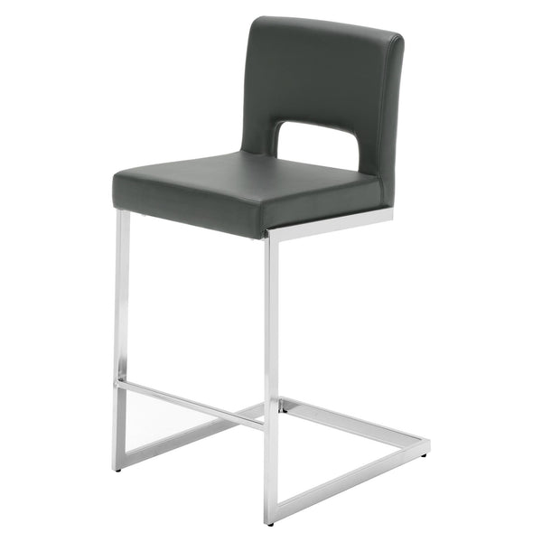 Verdot Counter Stool in Slate Jaen Leather