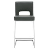Verdot Counter Stool in Slate Jaen Leather