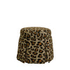 Vugava Ottoman with Storage in Leopard Fabric