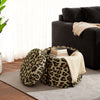 Vugava Ottoman with Storage in Leopard Fabric