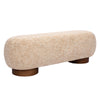 Xarello Bench in Brown Chenille Fabric
