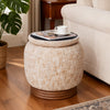 Xarello Ottoman with Storage in Brown Chenille Fabric