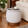 Xarello Ottoman with Storage in White Mopr Velvet