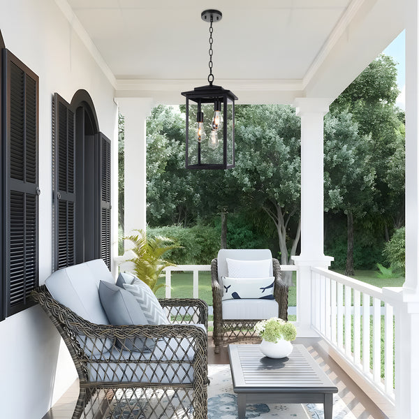 Zefir outdoor pendant light, Black