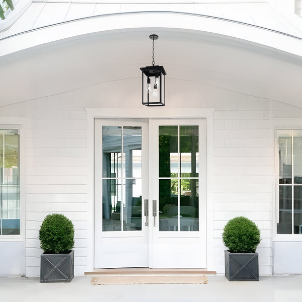 Zefir outdoor pendant light, Black