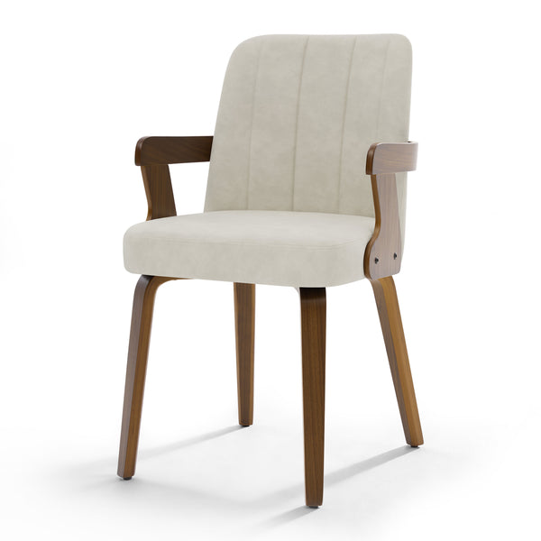 Zelen Dining Chair in Beige Afus Leather