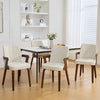 Zelen Dining Chair in Beige Afus Leather