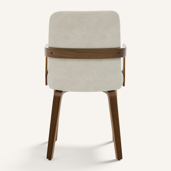 Zelen Dining Chair in Beige Afus Leather