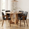 Zelen Dining Chair in Black Afus Leather