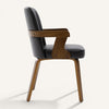 Zelen Dining Chair in Black Afus Leather