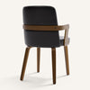 Zelen Dining Chair in Black Afus Leather