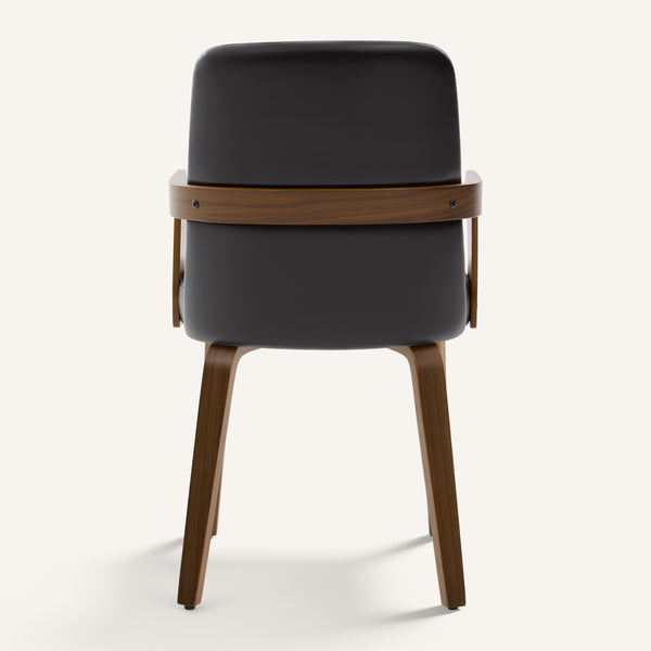 Zelen Dining Chair in Black Afus Leather