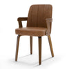 Zelen Dining Chair in Brown Afus Leather