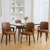 Zelen Dining Chair in Brown Afus Leather