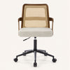 Zelen Office Chair in Beige Afus Leather