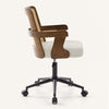 Zelen Office Chair in Beige Afus Leather