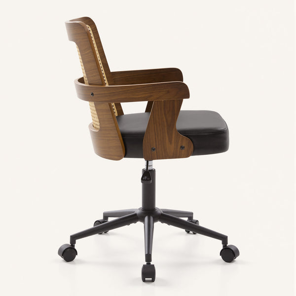 Zelen Office Chair in Black Afus Leather