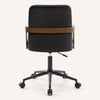Zelen Office Chair in Black Afus Leather, Leather Backrest