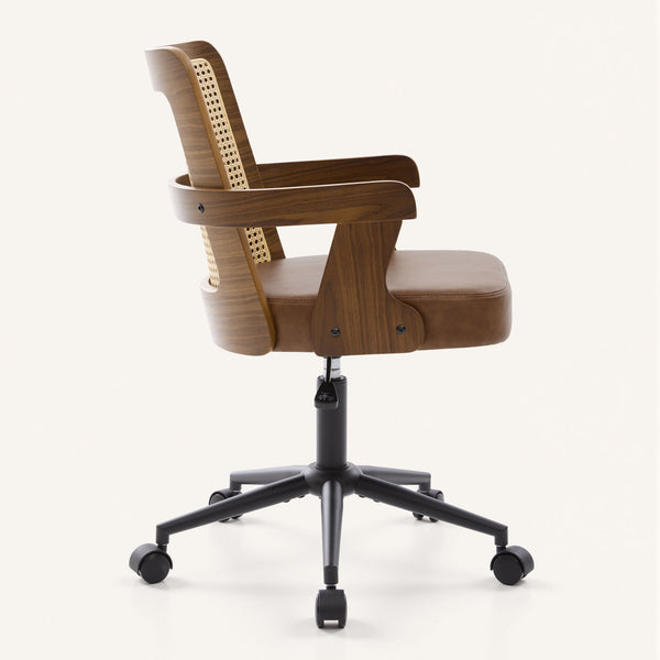 Zelen Office Chair in Brown Afus Leather