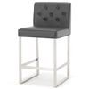 Violeta bar stool with footrest, Gray, 25"