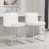 Violeta bar stool with footrest, White, 25"