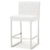 Violeta bar stool with footrest, White, 25"