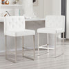 Violeta bar stool with footrest, White, 25"