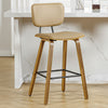 Dorsa II bar stool with backrest, Brown, 26"