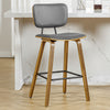 Dorsa II bar stool with backrest, Gray, 26"