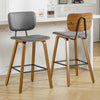 Dorsa II bar stool with backrest, Gray, 26"