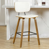 Dorsa II bar stool with backrest, White, 26"