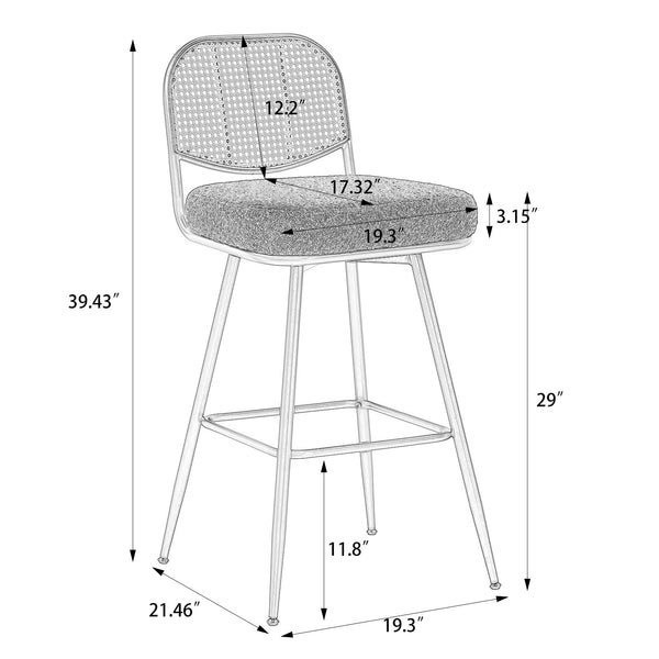 Acolon bar stool bar height dimensions