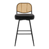 Acolon bar stool, Black Jaen Leather/Bar Height