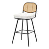Acolon bar stool, White Hans Leather/Bar Height