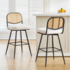 Acolon bar stool, White Hans Leather/Bar Height