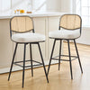 Acolon bar stool, White Hans Leather/Bar Height