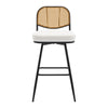 Acolon bar stool, White Hans Leather/Bar Height