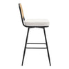 Acolon bar stool, White Hans Leather/Bar Height