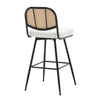 Acolon bar stool, White Hans Leather/Bar Height