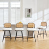 Acolon bar stool, White Hans Leather/Counter Height