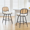 Acolon bar stool, White Hans Leather/Counter Height