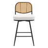 Acolon bar stool, White Hans Leather/Counter Height