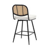 Acolon bar stool, White Hans Leather/Counter Height