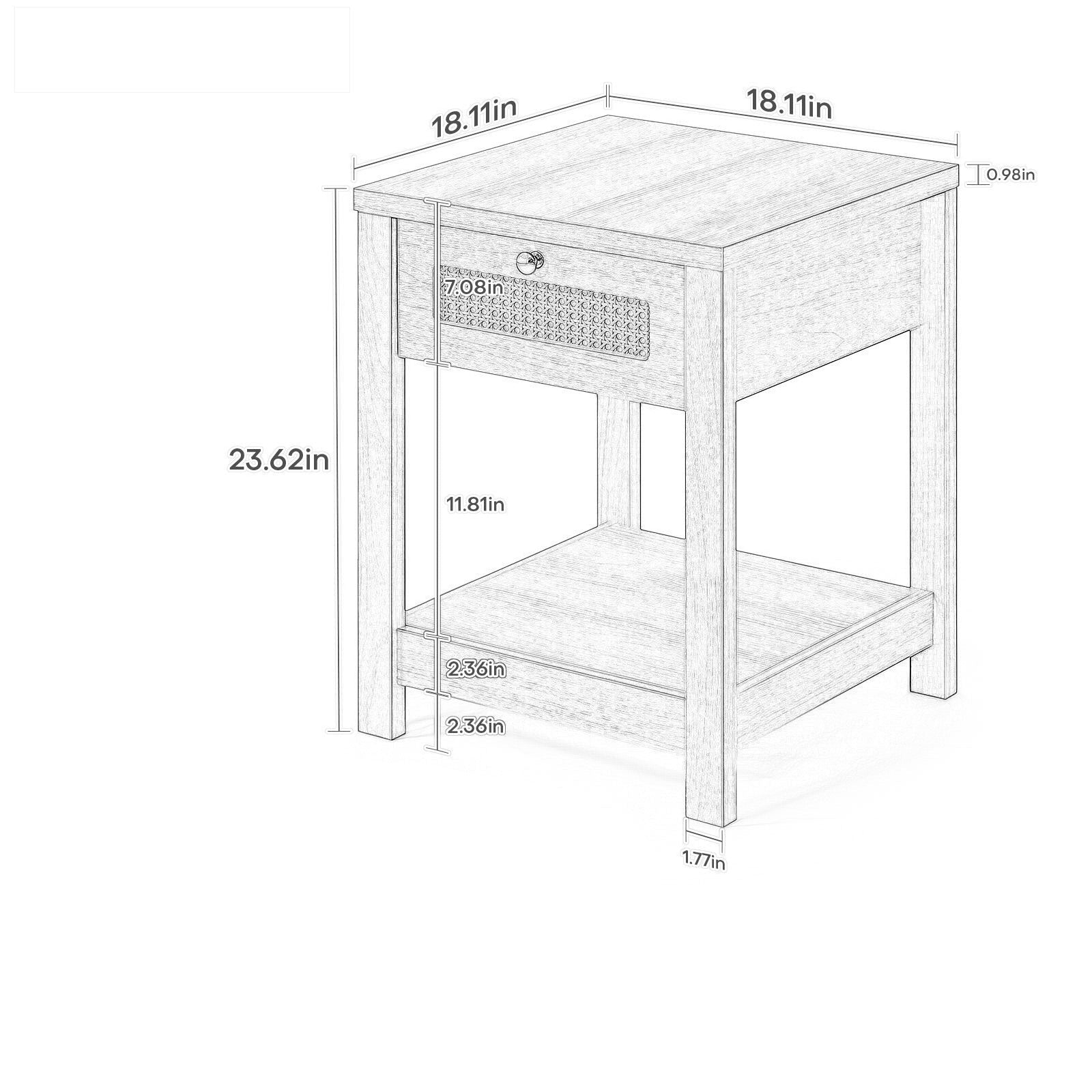 Altun side table dimensions