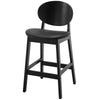 Applejack II bar stool with backrest, Black, 26"