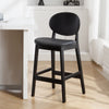 Applejack II bar stool with backrest, Black, 26"