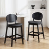 Applejack II bar stool with backrest, Black, 26"