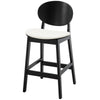 Applejack II bar stool with backrest, White, 26"