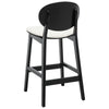 Applejack II bar stool with backrest, White, 26"